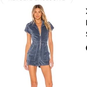 Outlaw Romper Corduroy Dusty Blue Size S Tags on, Never Been Worn